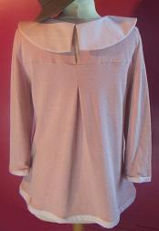 blouse charlotte jersey col claudine rose pr�t-�-porter unique